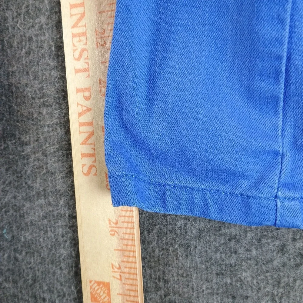 Lands End Jeans Women 12S Pencil Leg Bright Blue Low Rise Nautical‎ Unique Punk